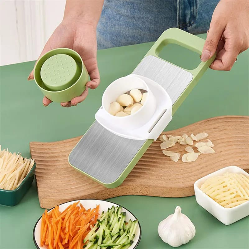 Manual Food Grater 5-in-1 with Stainless Steel Blades β Multi-Function Vegetable & Fruit Slicer for Kitchen