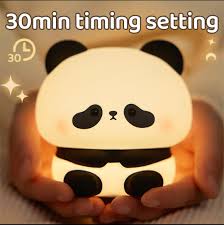 Mini Cute Panda Squishy Night Light โ Adorable LED Silicone Lamp for Kids, Baby Nursery & Bedroom Decor | Dimmable Soft Glow Gift