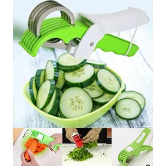 Multi Vegetable Cutter with 5 Blades – ABS Plastic Kitchen Tool