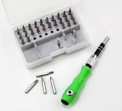 32-in-1 Screwdriver Tool Set – Green & Black | Chrome Vanadium Steel