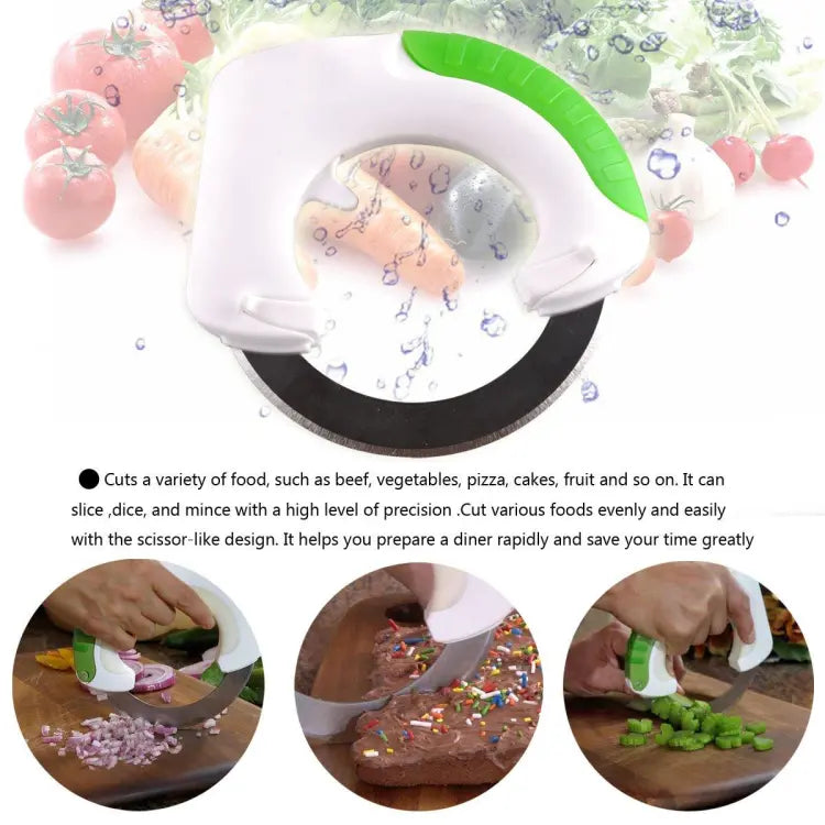 Circular Rolling Knife | Stainless Steel Round Kitchen Cutter