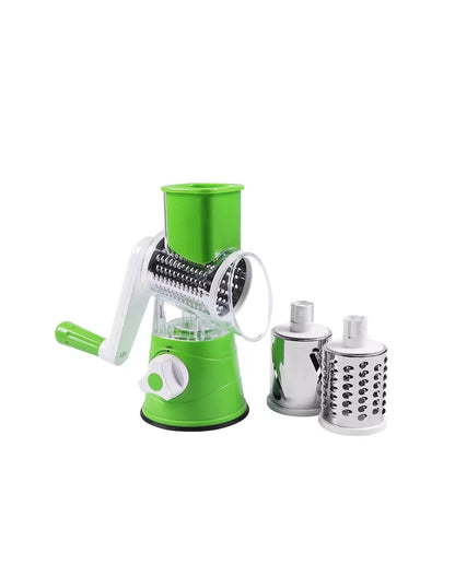 Manual Vegetable Drum Cutter Slicer | Multifunctional Round Kitchen Slicer Gadget (Random Color)