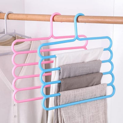 5-Layer Green Plastic Hanger for Small Homes