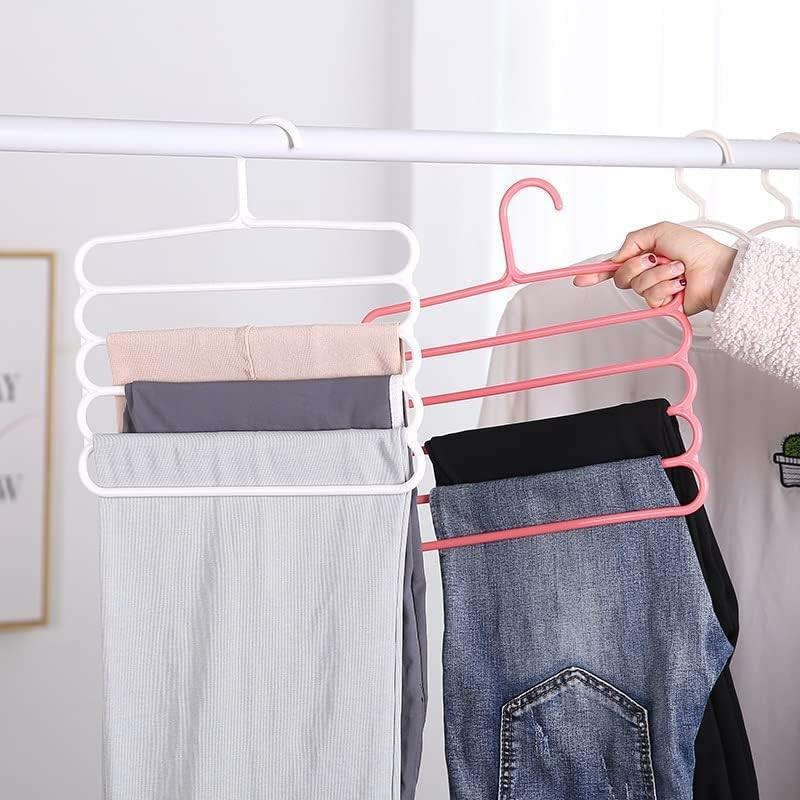 5-Layer Green Plastic Hanger for Small Homes