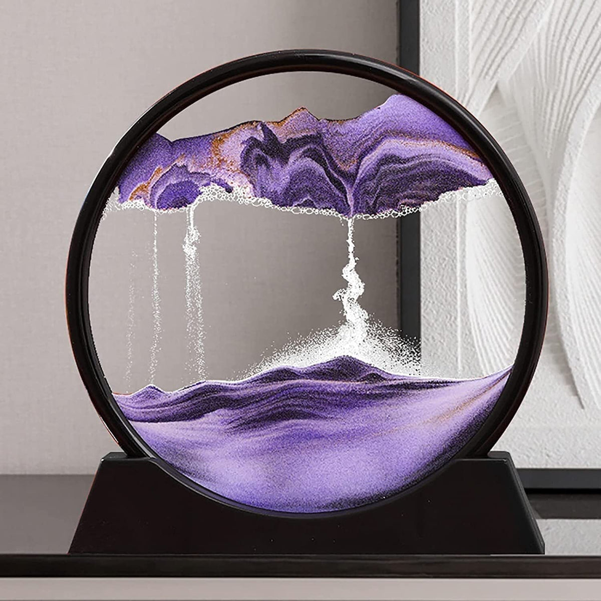 3D Moving Sand Art Lamp with Stand | Sandscapes Frame for Table & Home Decoration