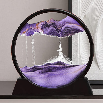 3D Moving Sand Art Lamp with Stand | Sandscapes Frame for Table & Home Decoration