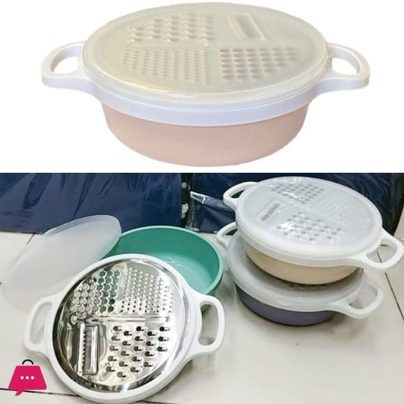 Fruit & Vegetable Drain Basket with Lid | Portable Washing Basket | Kitchen Storage Box & Container