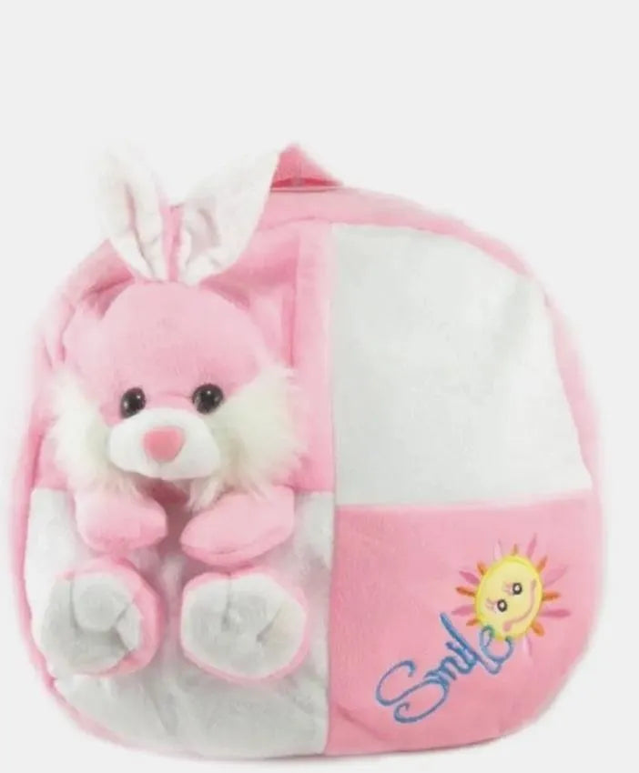 Pink Plush Bunny Backpack