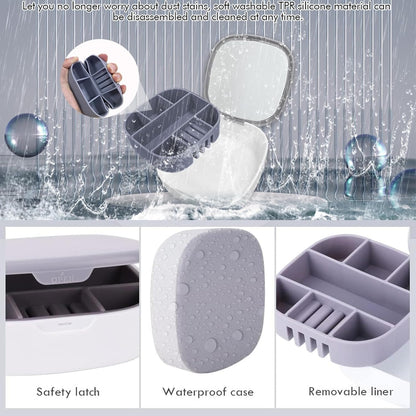 Portable Mini Jewelry Storage Box with Built-In Mirror | Travel Organizer for Rings, Earrings & Necklaces (Model LD-988)