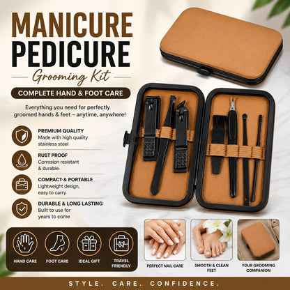 7-Piece Manicure & Pedicure Nail Care Grooming Kit