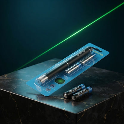 Powerful Green Laser Pointer – Bright Beam, Compact Metal Body