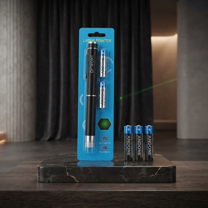 Powerful Green Laser Pointer – Bright Beam, Compact Metal Body