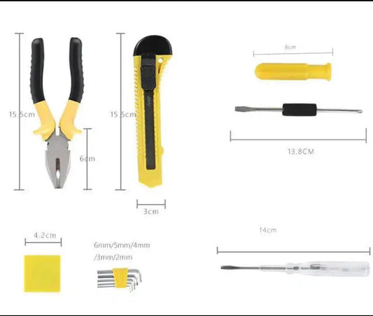 8 Pcs Professional Tool Set with Storage Box – Hardware & Daily Repair Kit