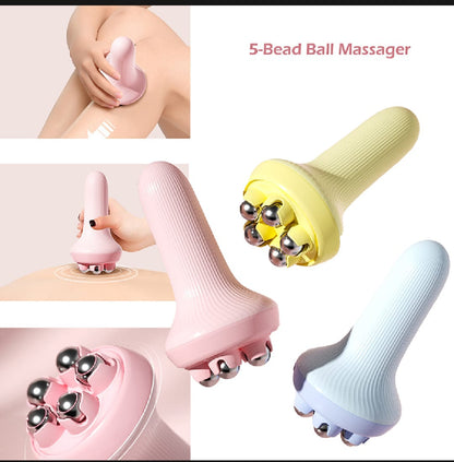 360 Roller Manual Hand Massager Ball | Full Body Pain Relief - Neck, Back, Shoulder, Leg & Foot (Random Color)